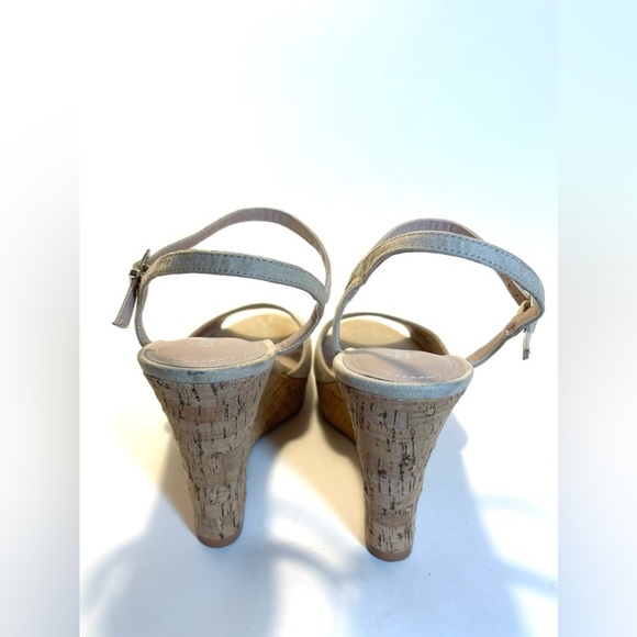 Charles David Lambert Cork Platform Wedge in Nude Size 11M - Picture 5 of 13